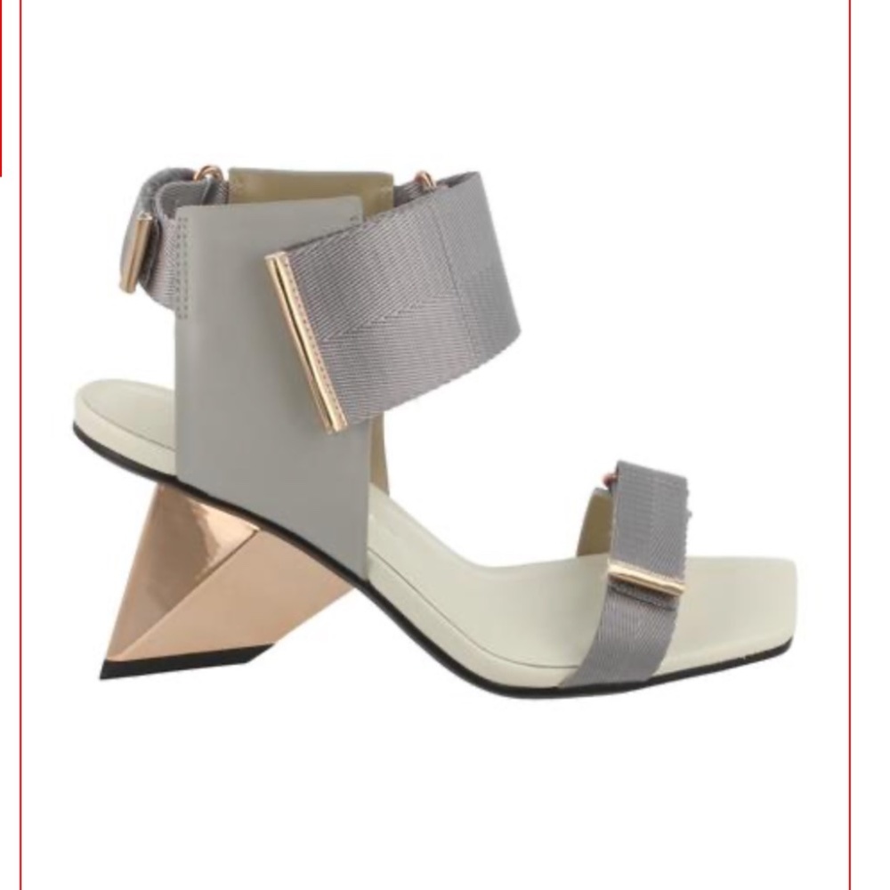 United Nude - Rockit Run Sandal Gray with Rosegold heel size 40